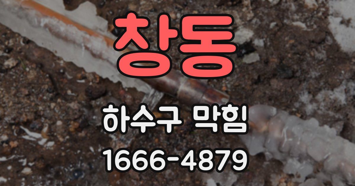창동 하수구 막힘