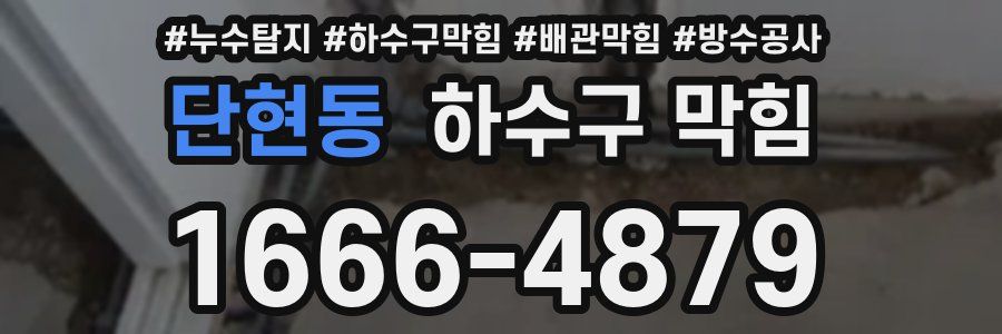 단현동 하수구 막힘