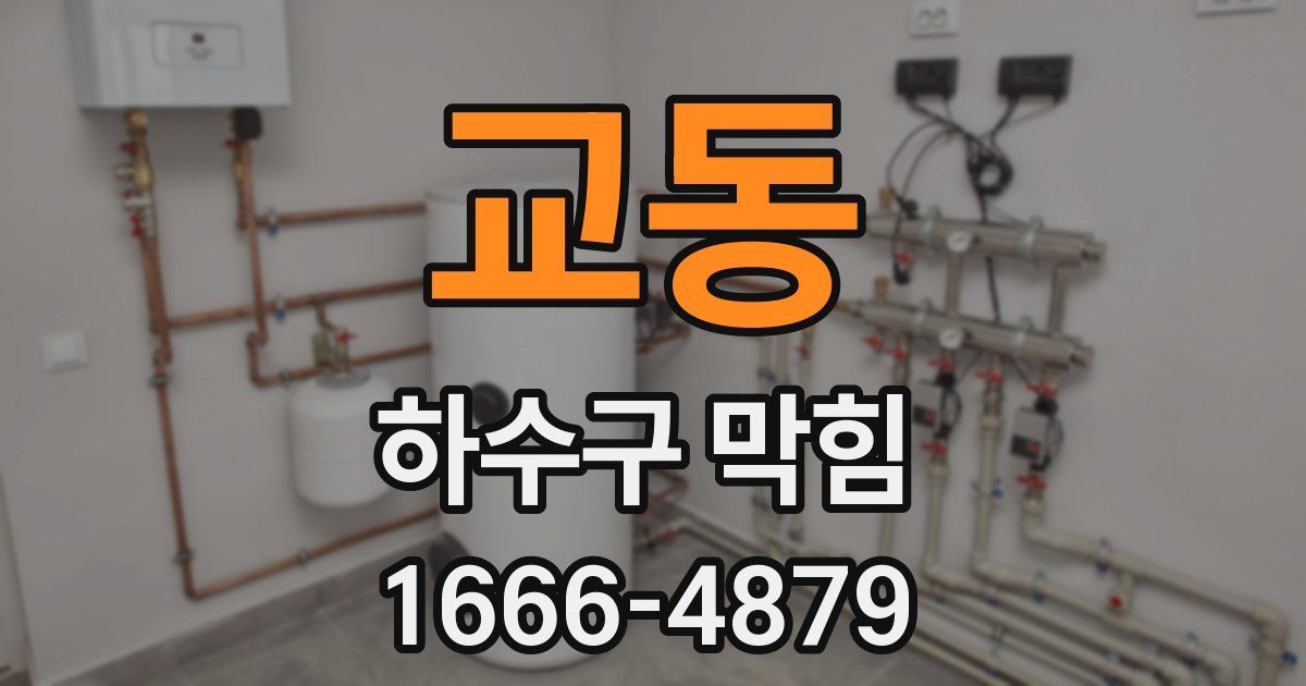 교동 하수구 막힘
