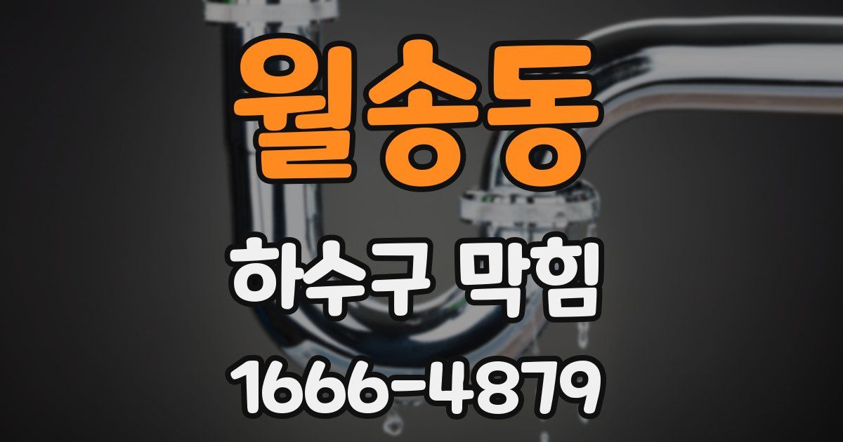 월송동 하수구 막힘