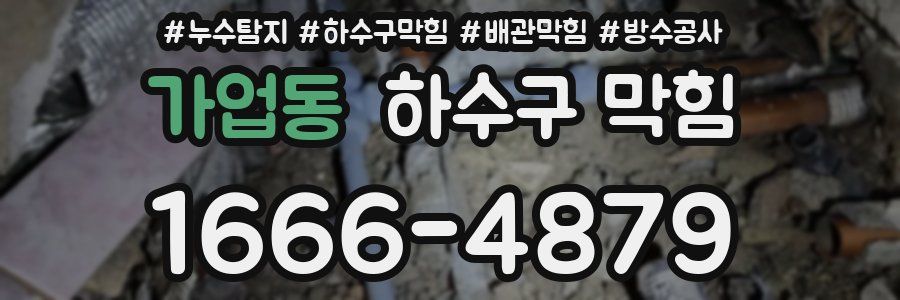가업동 하수구 막힘