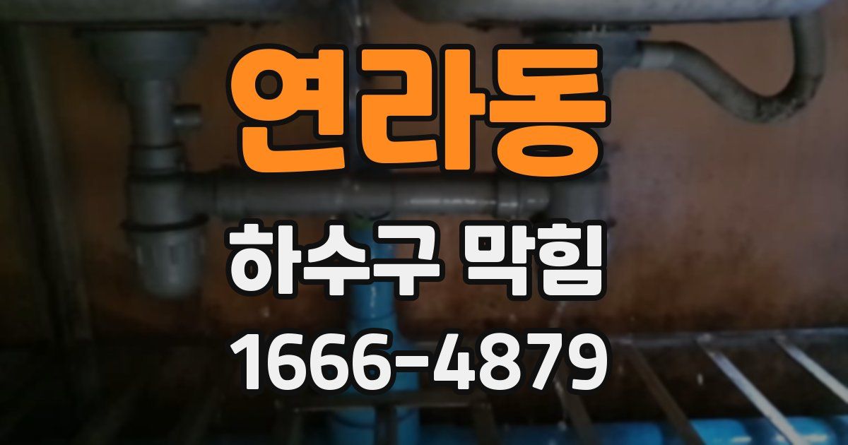 연라동 하수구 막힘