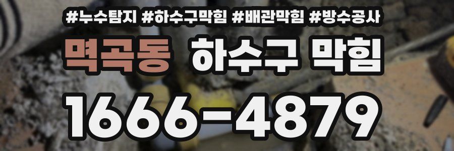 멱곡동 하수구 막힘