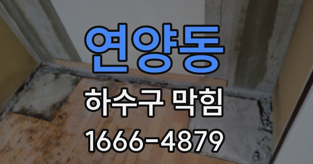 연양동 하수구 막힘