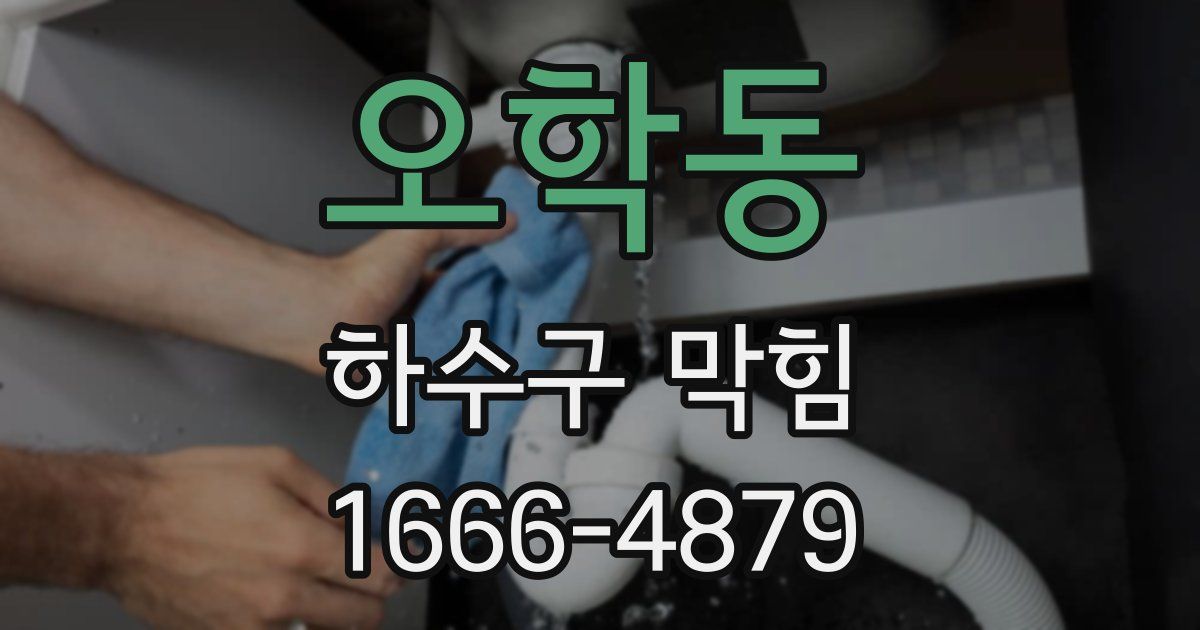 오학동 하수구 막힘