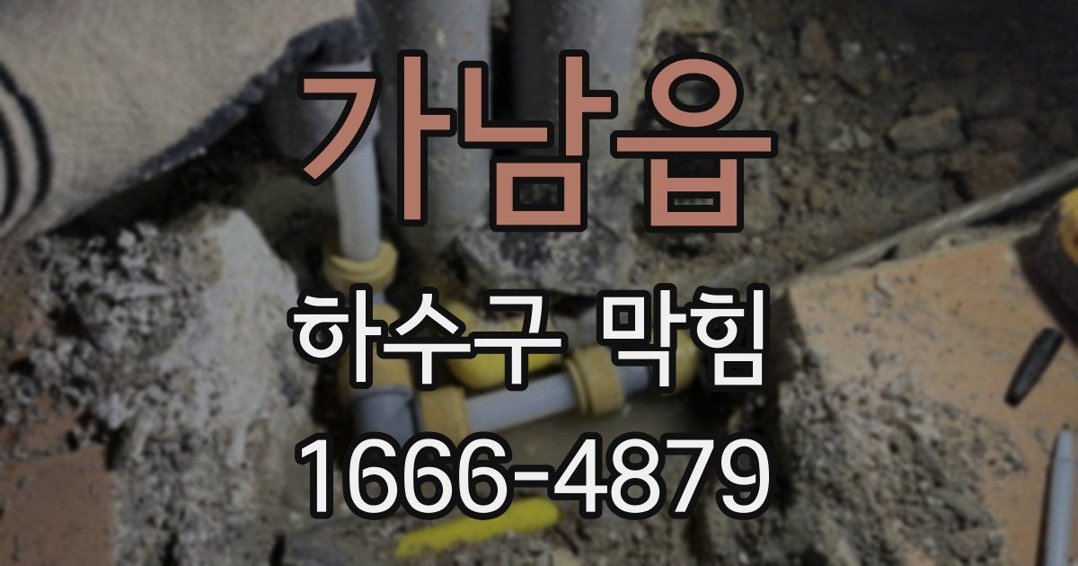 가남읍 하수구 막힘