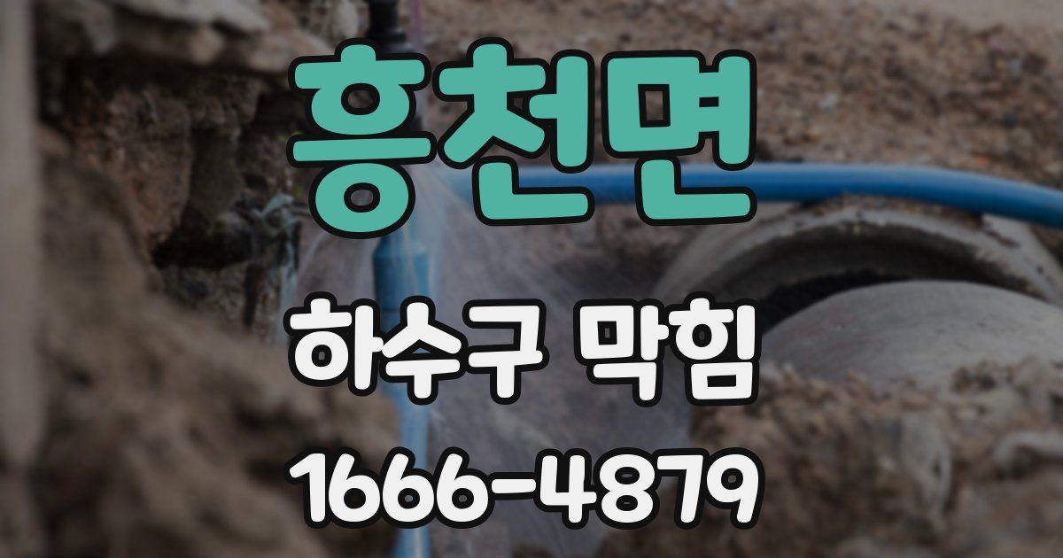 흥천면 하수구 막힘