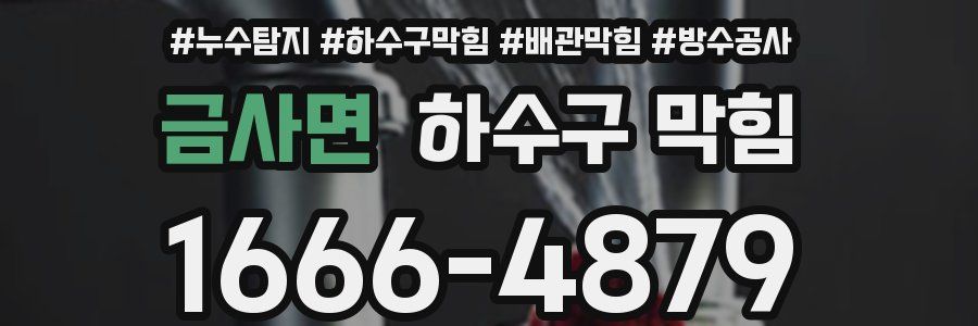 금사면 하수구 막힘
