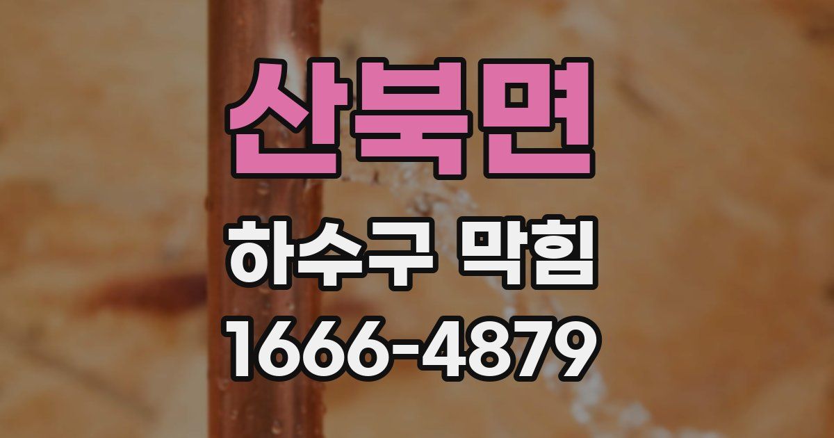 산북면 하수구 막힘
