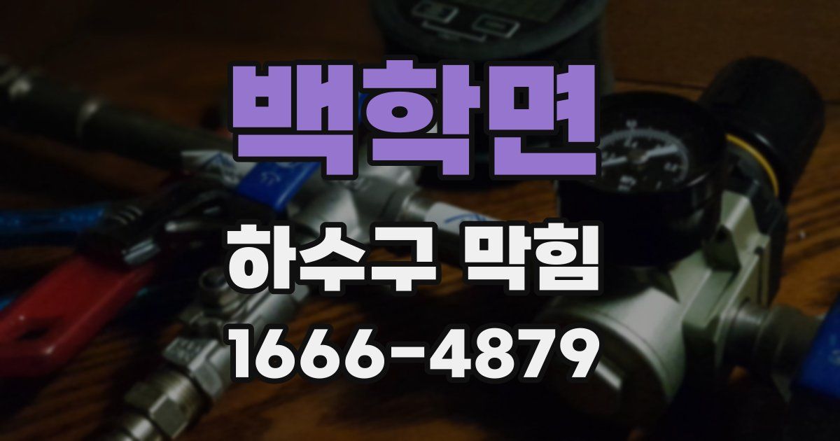 백학면 하수구 막힘