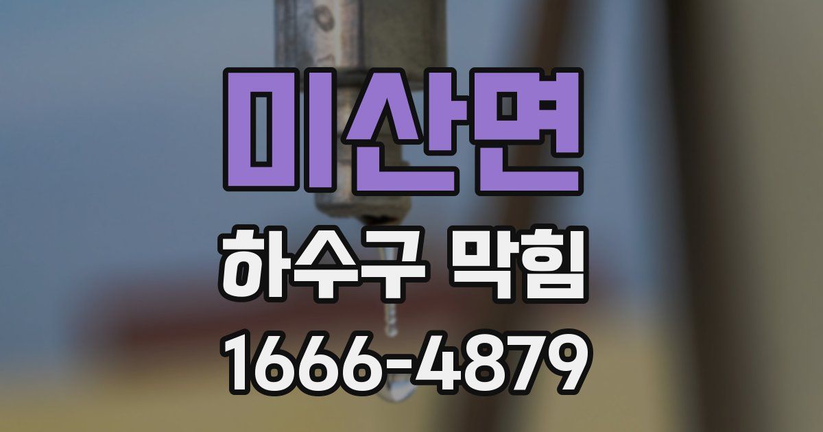 미산면 하수구 막힘