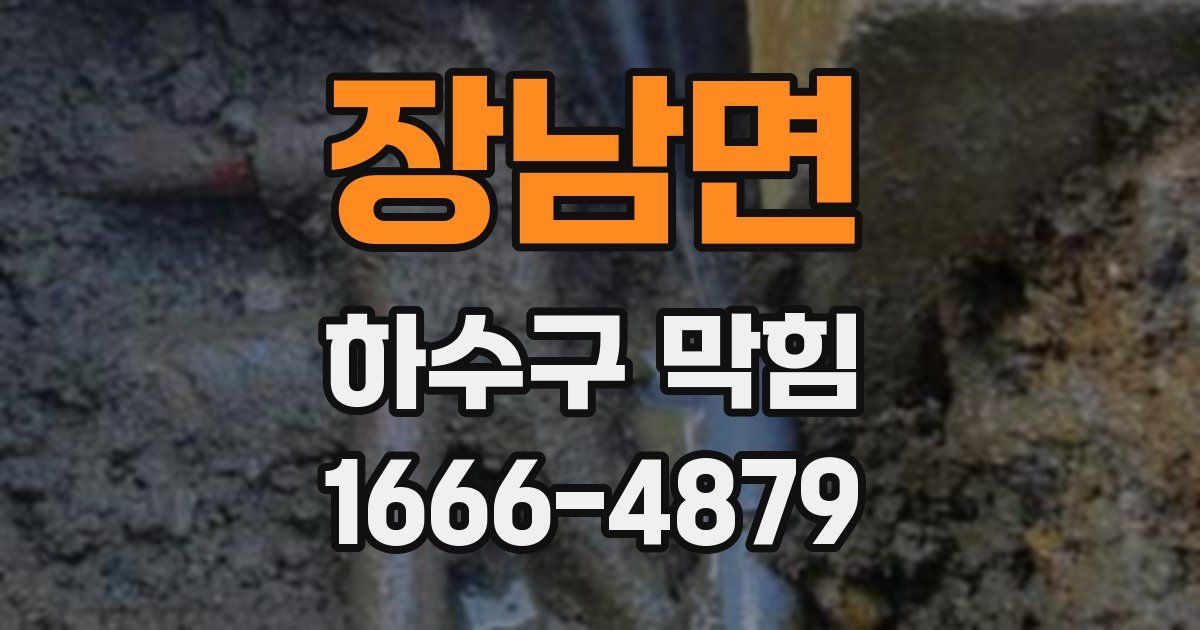 장남면 하수구 막힘