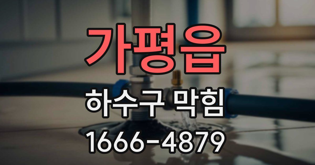 가평읍 하수구 막힘