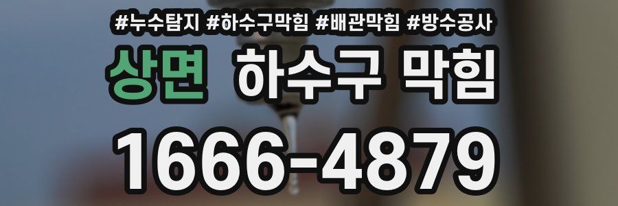 상면 하수구 막힘
