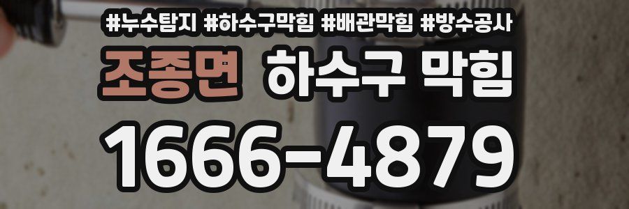 조종면 하수구 막힘