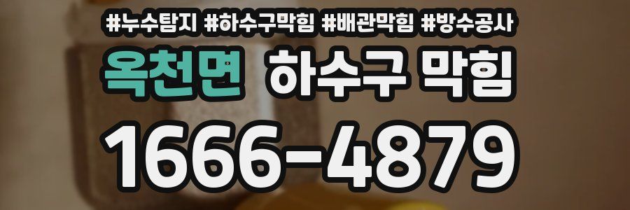 옥천면 하수구 막힘