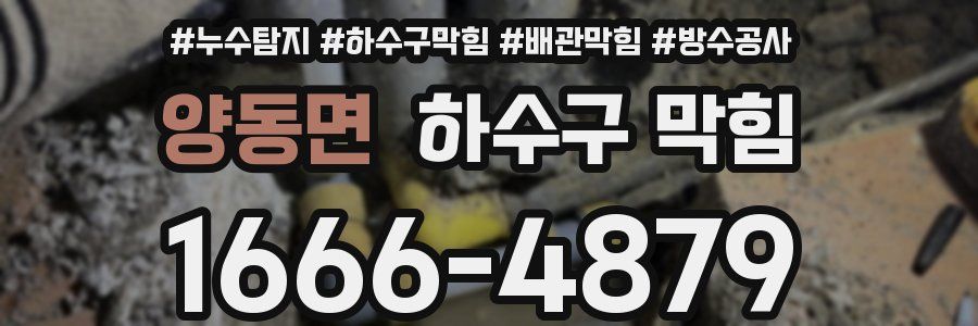 양동면 하수구 막힘