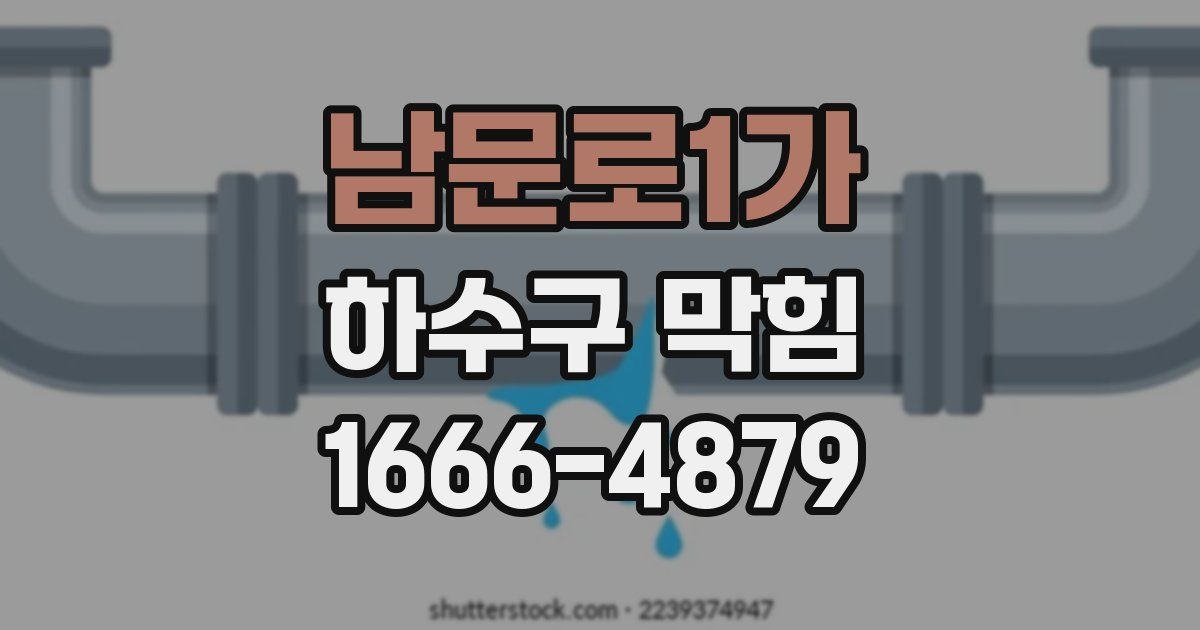 남문로1가 하수구 막힘