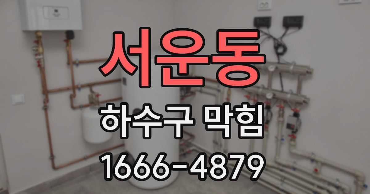 서운동 하수구 막힘