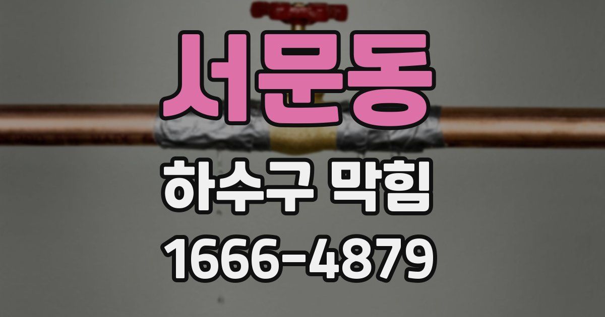 서문동 하수구 막힘