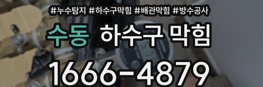 수동 하수구 막힘