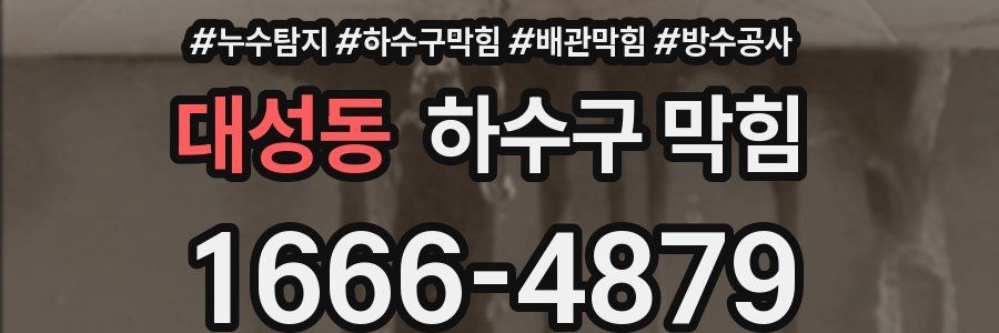 대성동 하수구 막힘