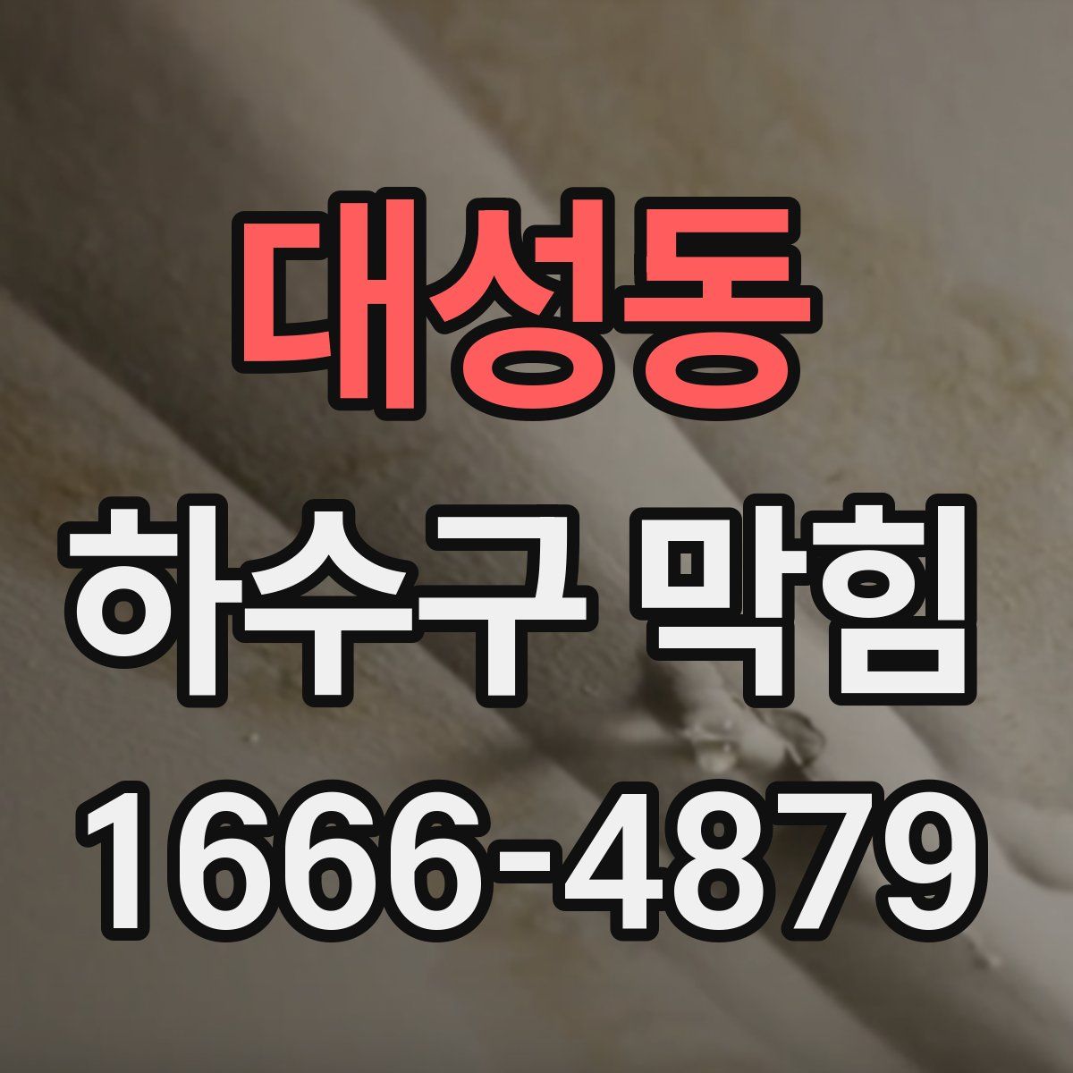 대성동 하수구 막힘