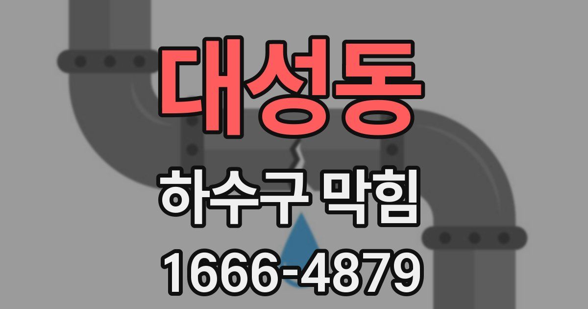 대성동 하수구 막힘
