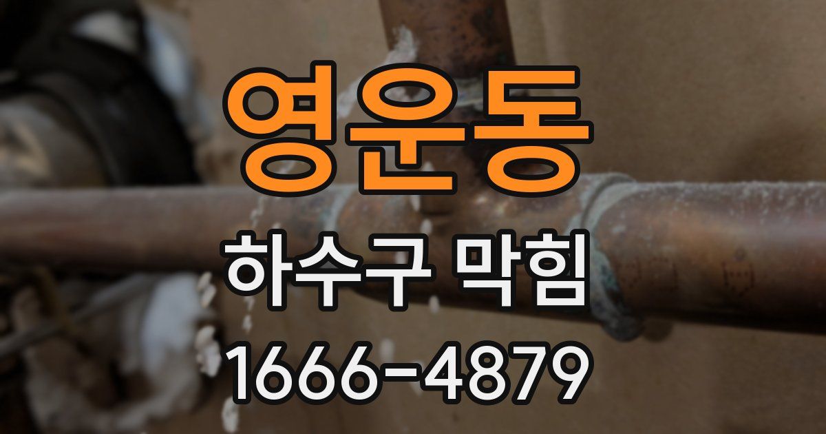 영운동 하수구 막힘