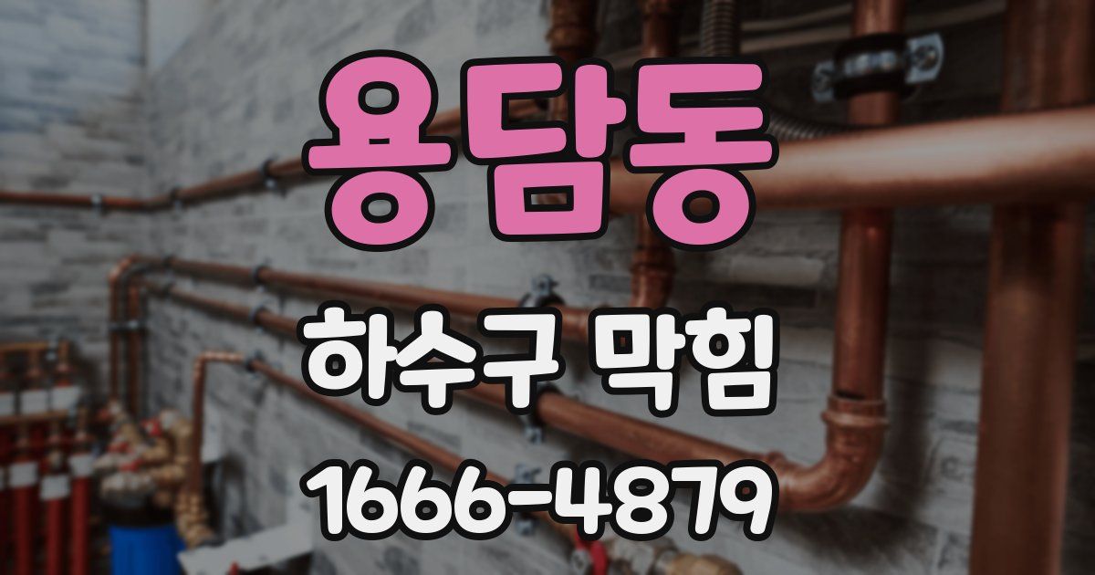 용담동 하수구 막힘