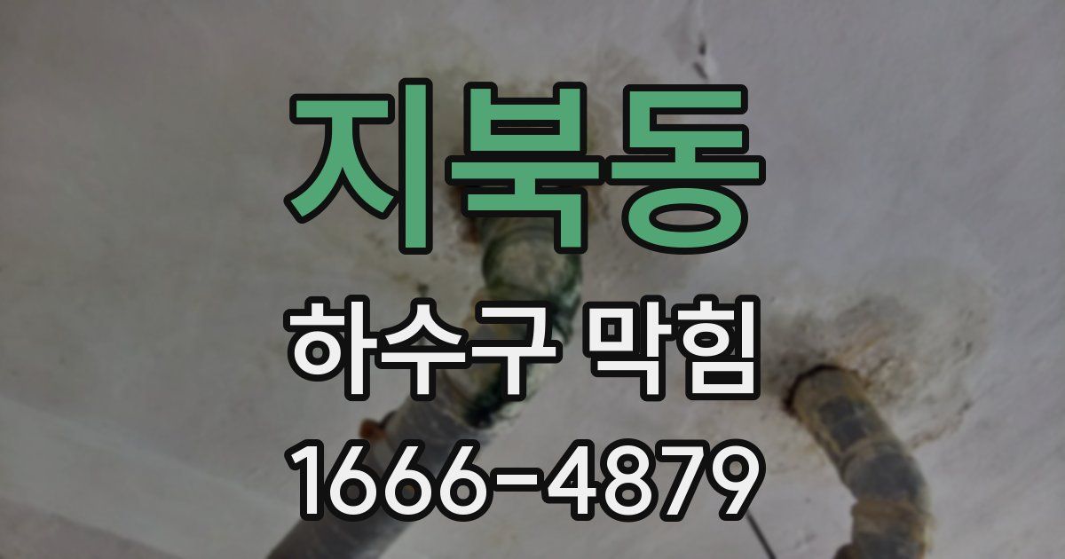 지북동 하수구 막힘