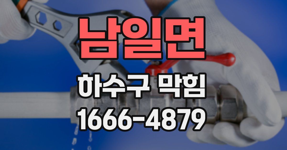 남일면 하수구 막힘