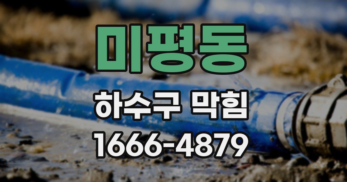 미평동 하수구 막힘