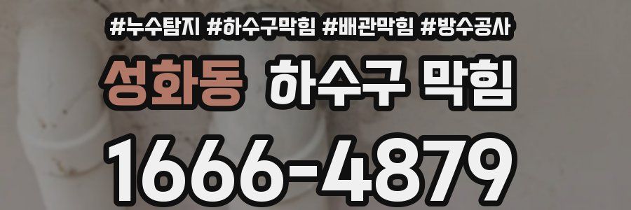 성화동 하수구 막힘