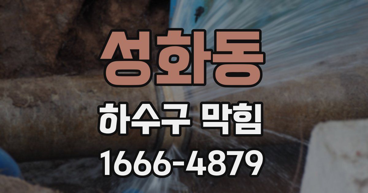 성화동 하수구 막힘