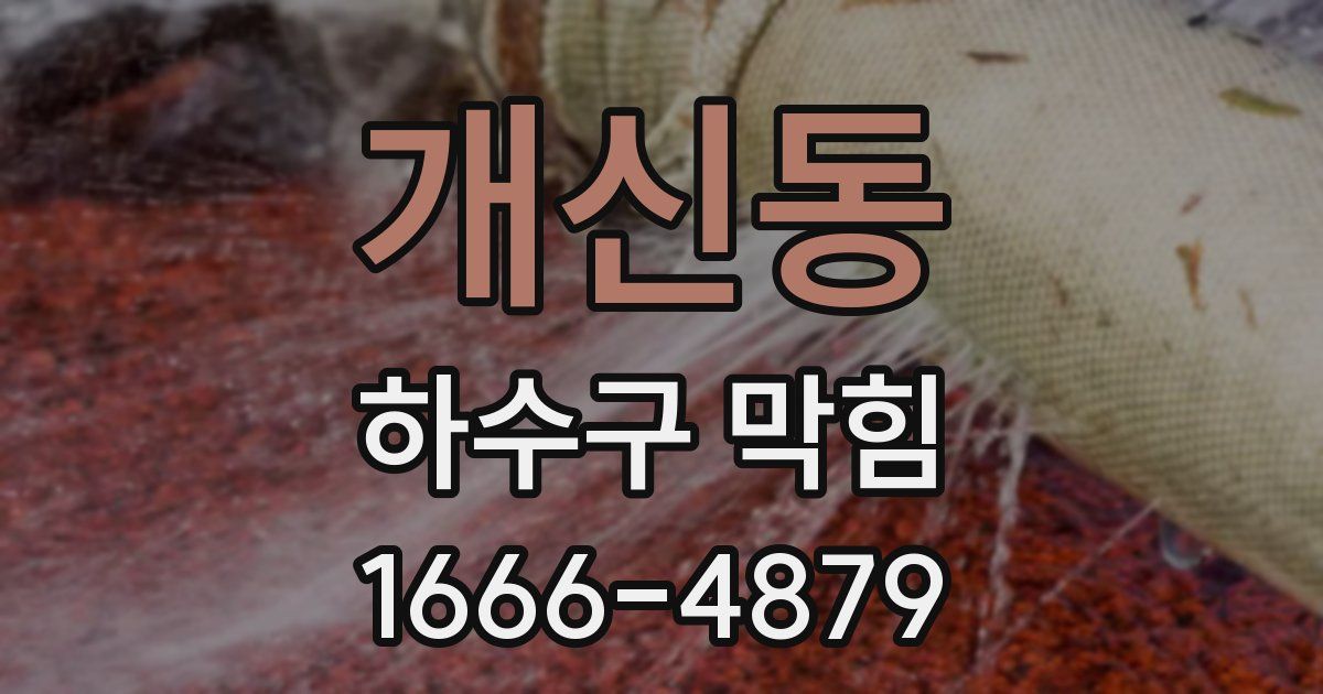 개신동 하수구 막힘