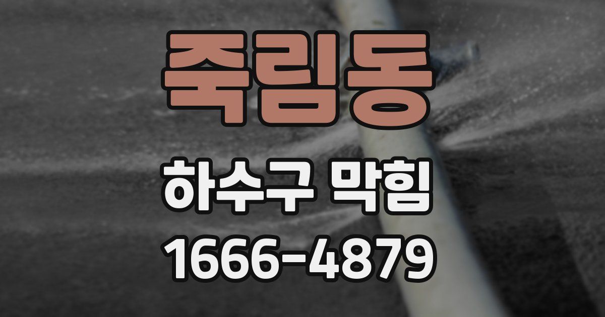 죽림동 하수구 막힘