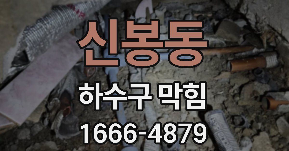 신봉동 하수구 막힘