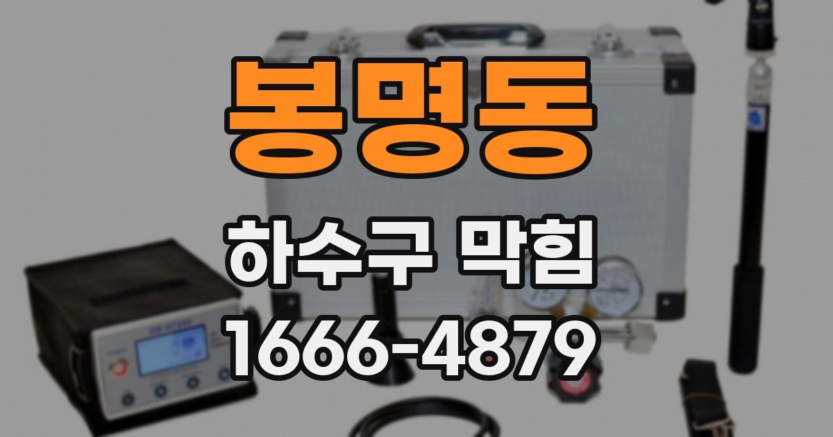 봉명동 하수구 막힘