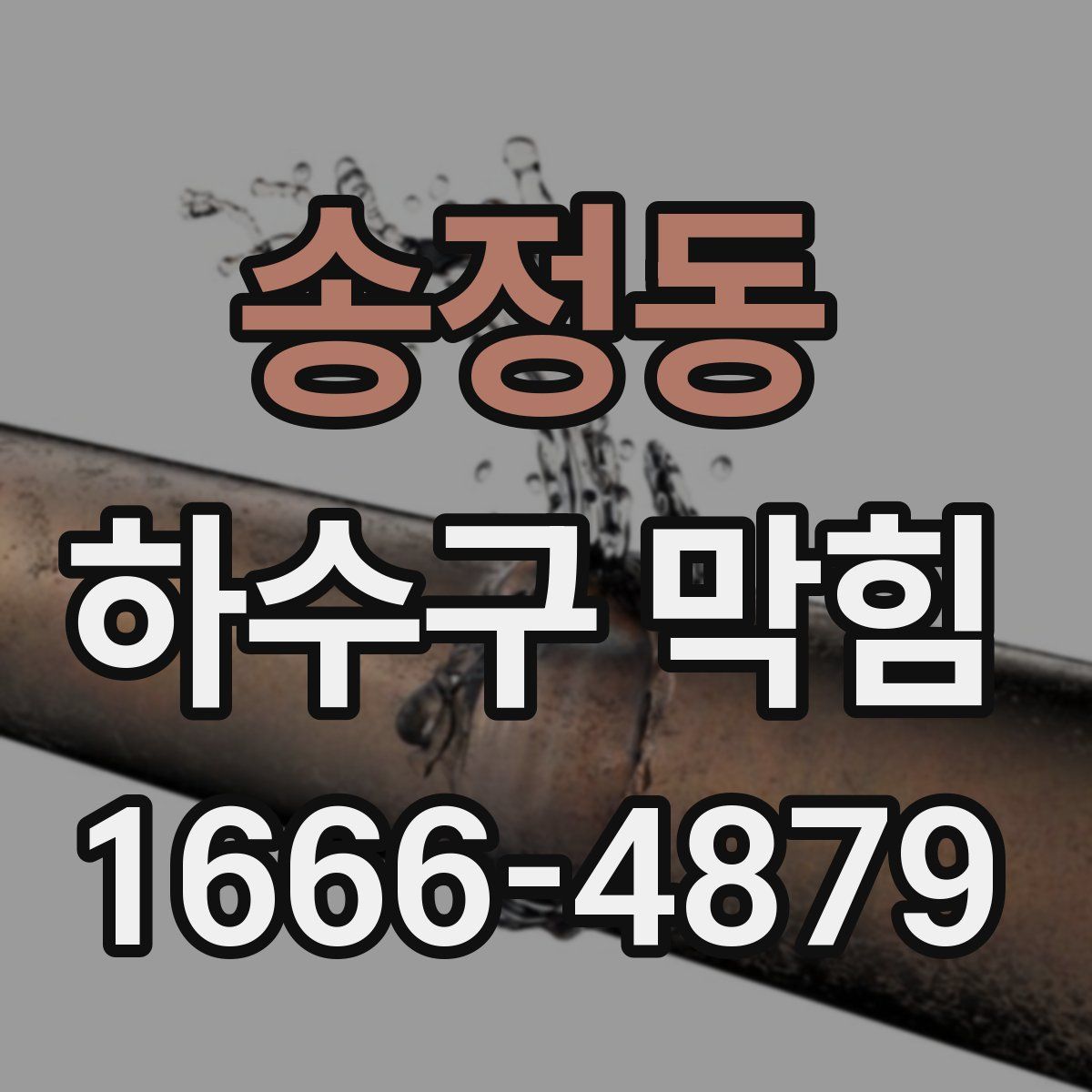 송정동 하수구 막힘