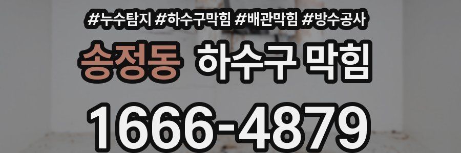 송정동 하수구 막힘