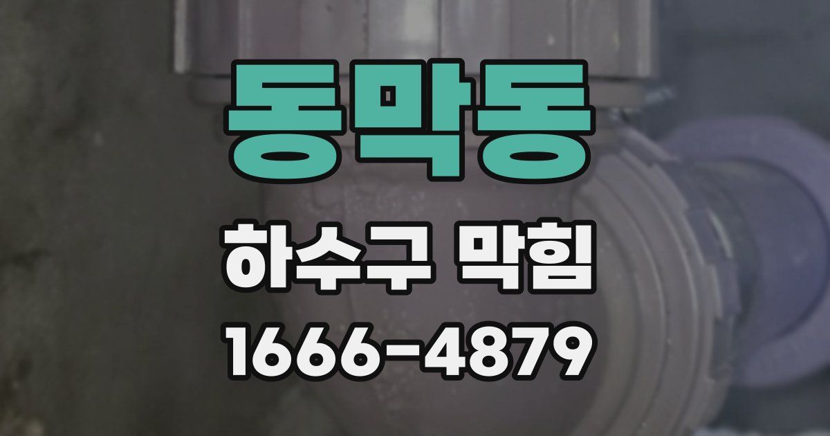 동막동 하수구 막힘