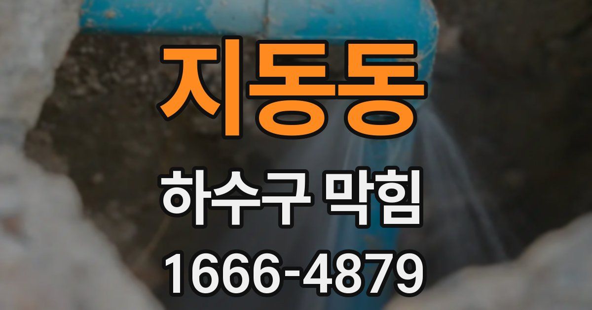 지동동 하수구 막힘