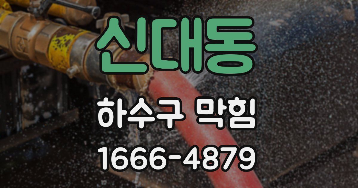 신대동 하수구 막힘
