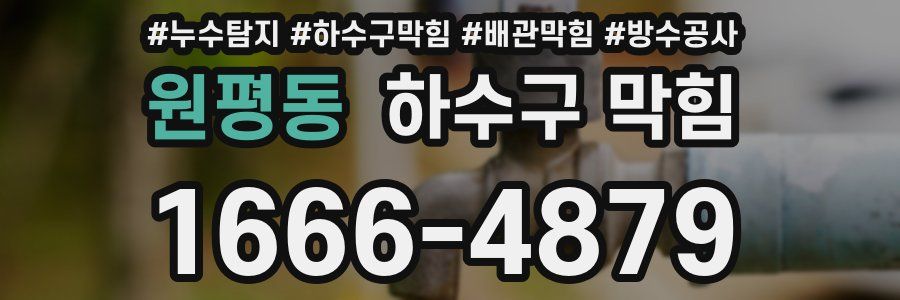 원평동 하수구 막힘