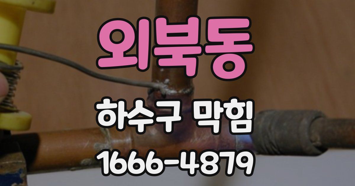 외북동 하수구 막힘