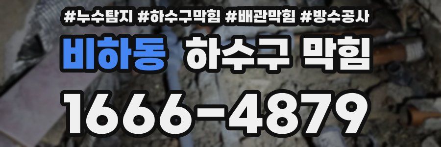 비하동 하수구 막힘