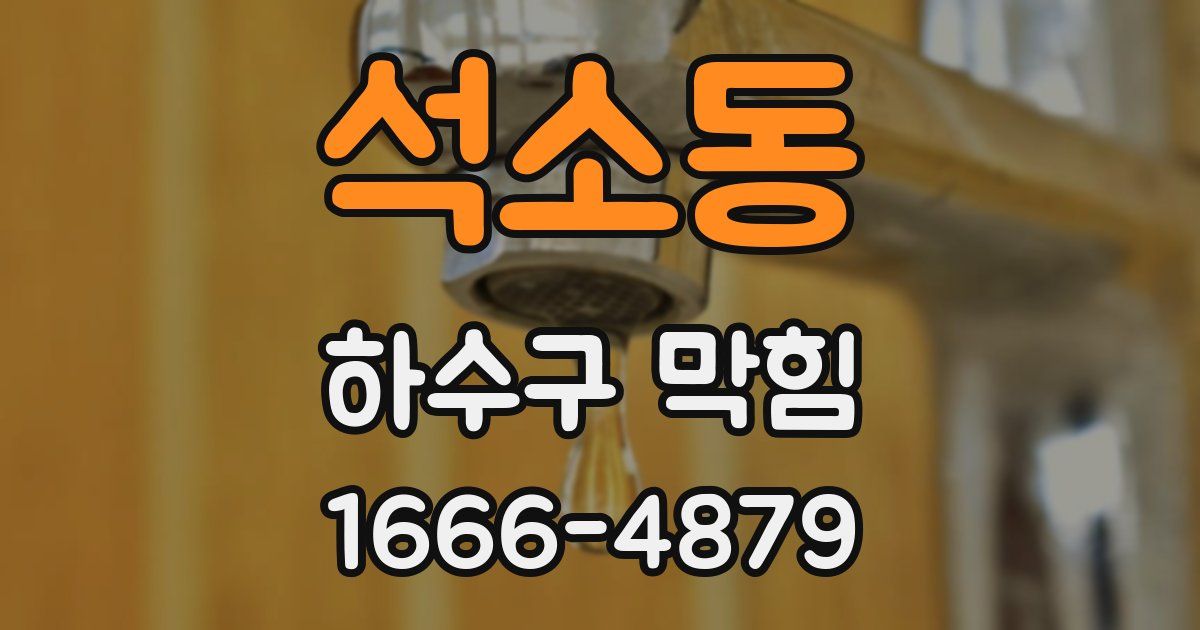 석소동 하수구 막힘