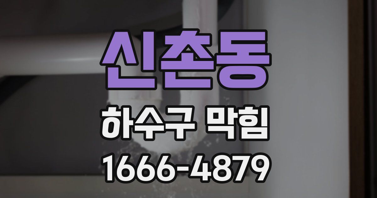 신촌동 하수구 막힘