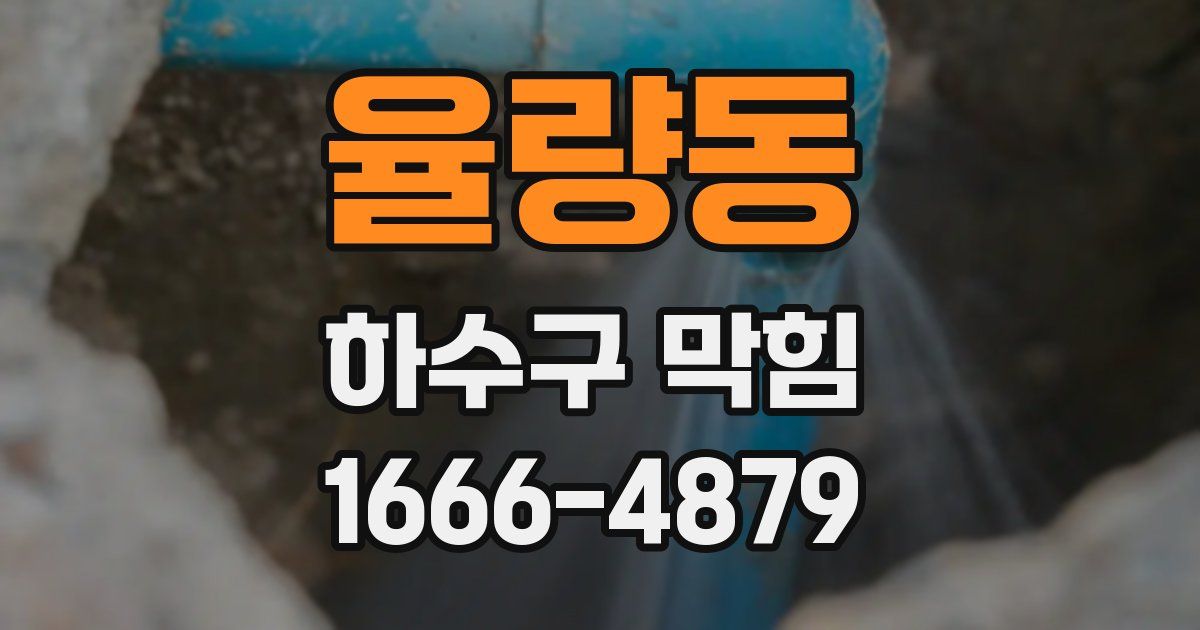 율량동 하수구 막힘